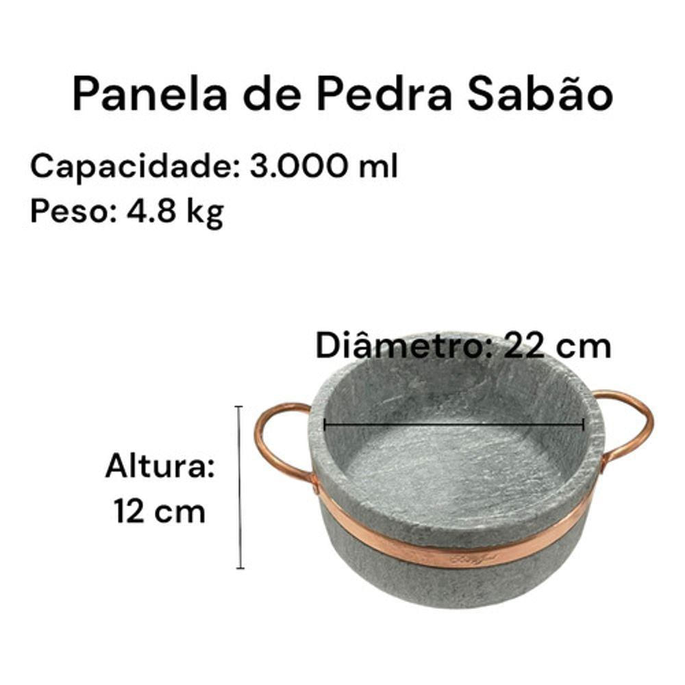 Jogo De Panelas De Pedra Sabão 1, 2, 3 E 4 Litros Melhor Acabamento