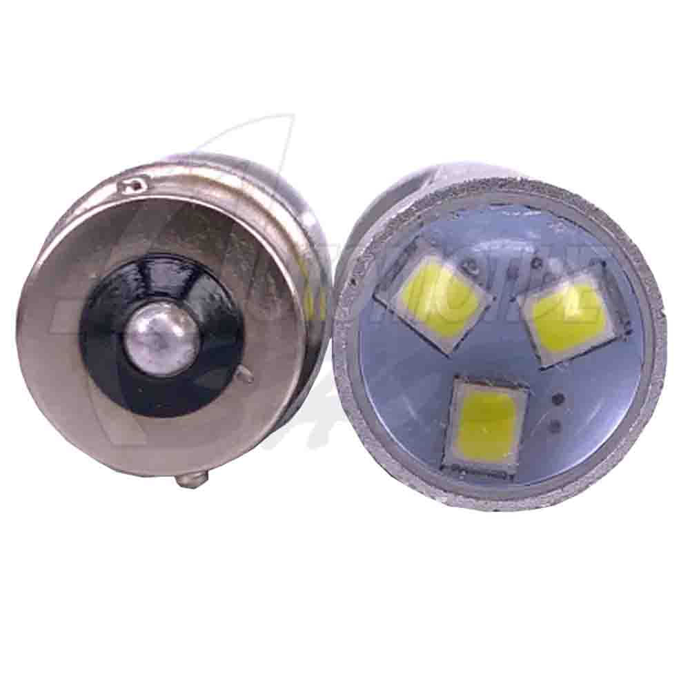 Lâmpada 1157 P21/5W 12/24v Um Polo 21 Leds Pro Ambar Laranja