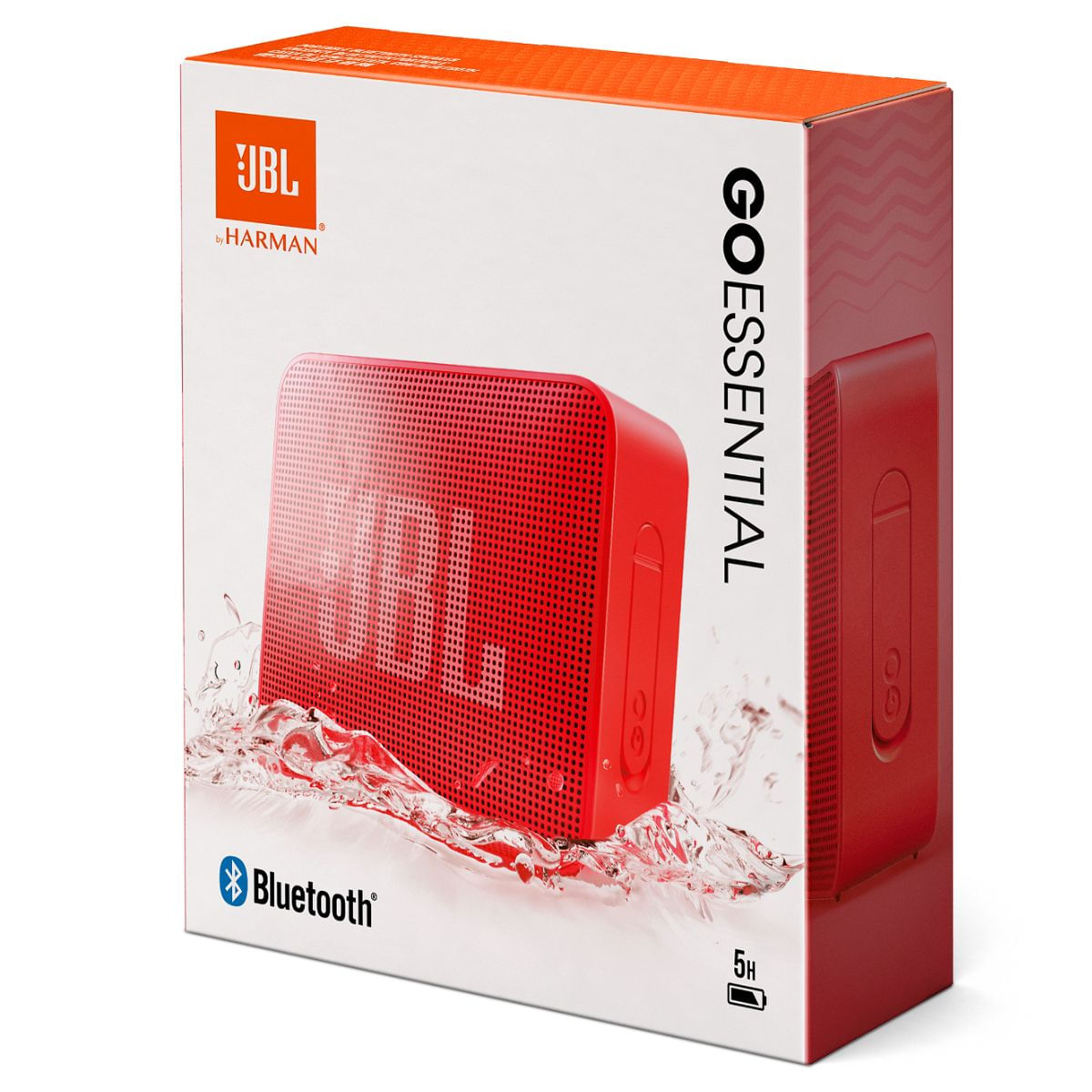 Caixa de Som 3W JBL Go Essential 5HRS bateria à Prova d'Água IPX7 Vermelho