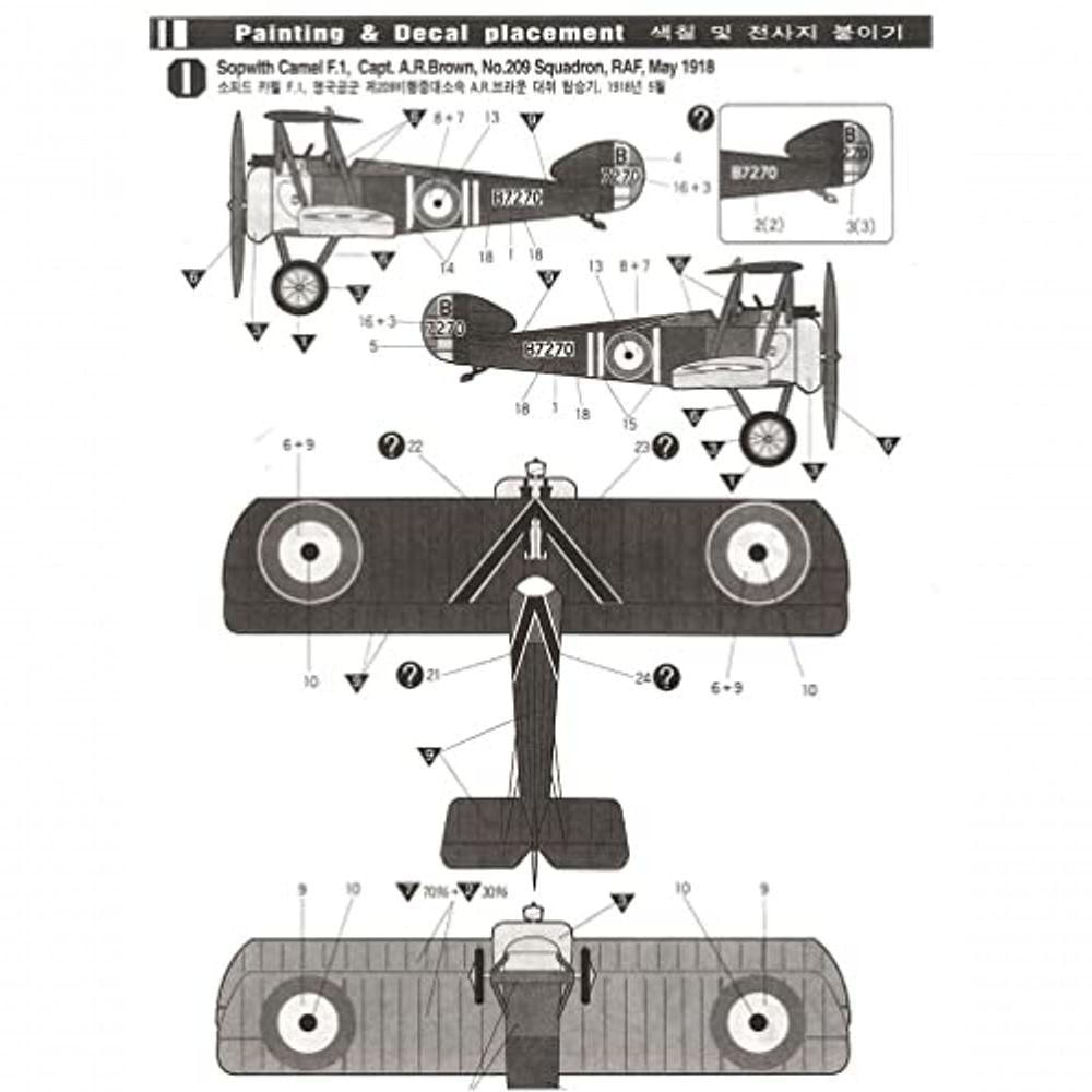 Academy Sopwith Camel F.1 - Modelo de Avião Da 1ª Guerra Mundial