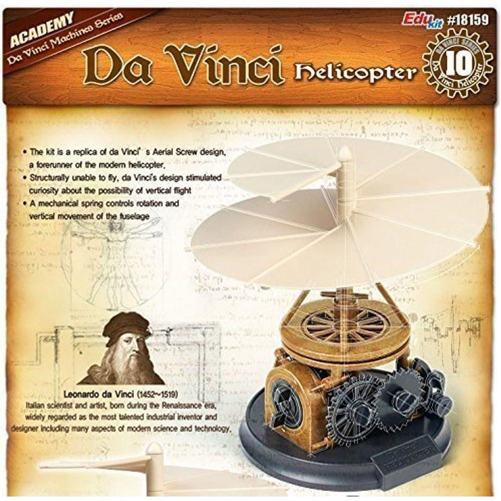 Academy Helicóptero Da Vinci - Modelo Diecast - #18159 - Série Máquinas