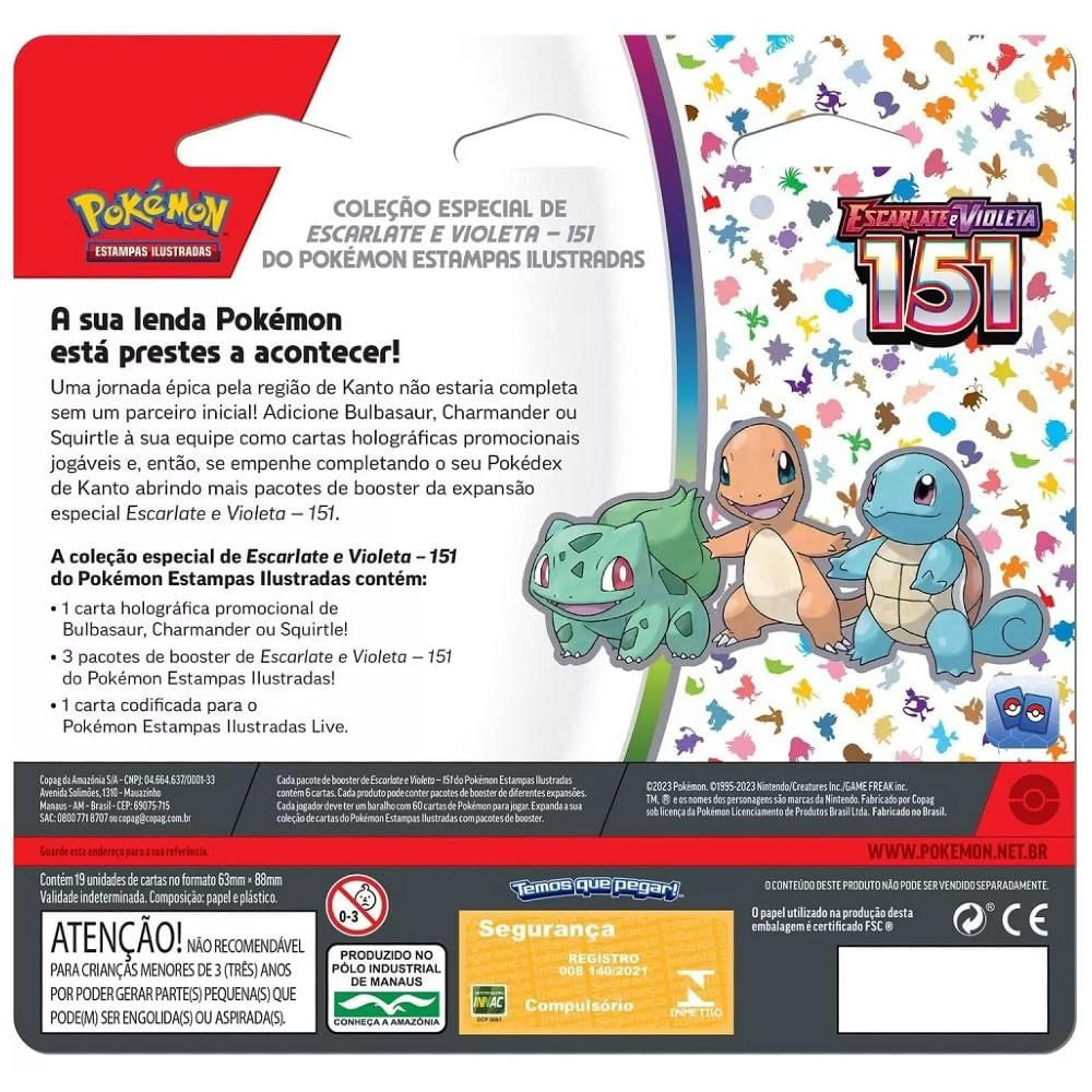 Pokémon Blister Triplo Squirtle - Copag