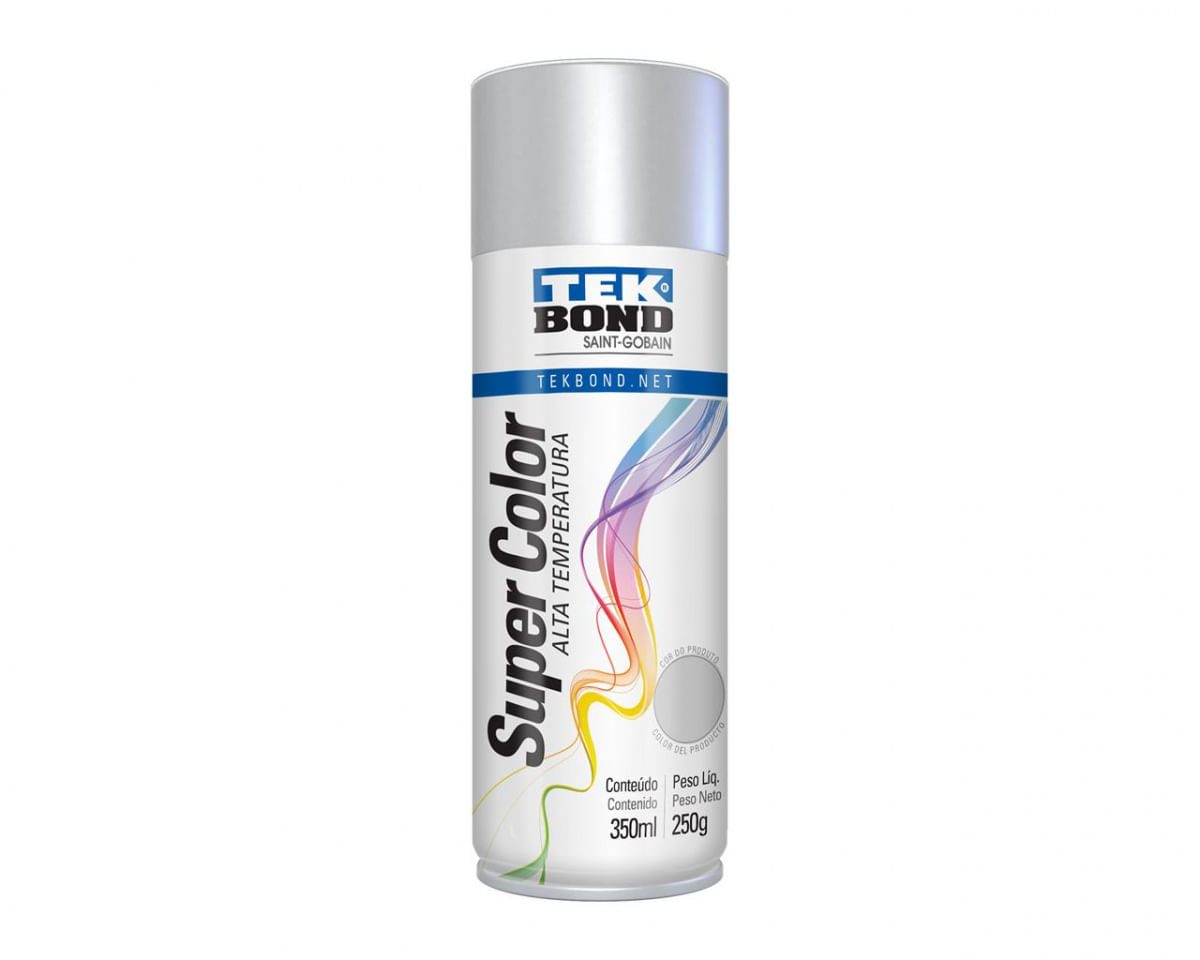 Tinta Spray Tekbond Alta Temp Aluminio 350Ml/250G