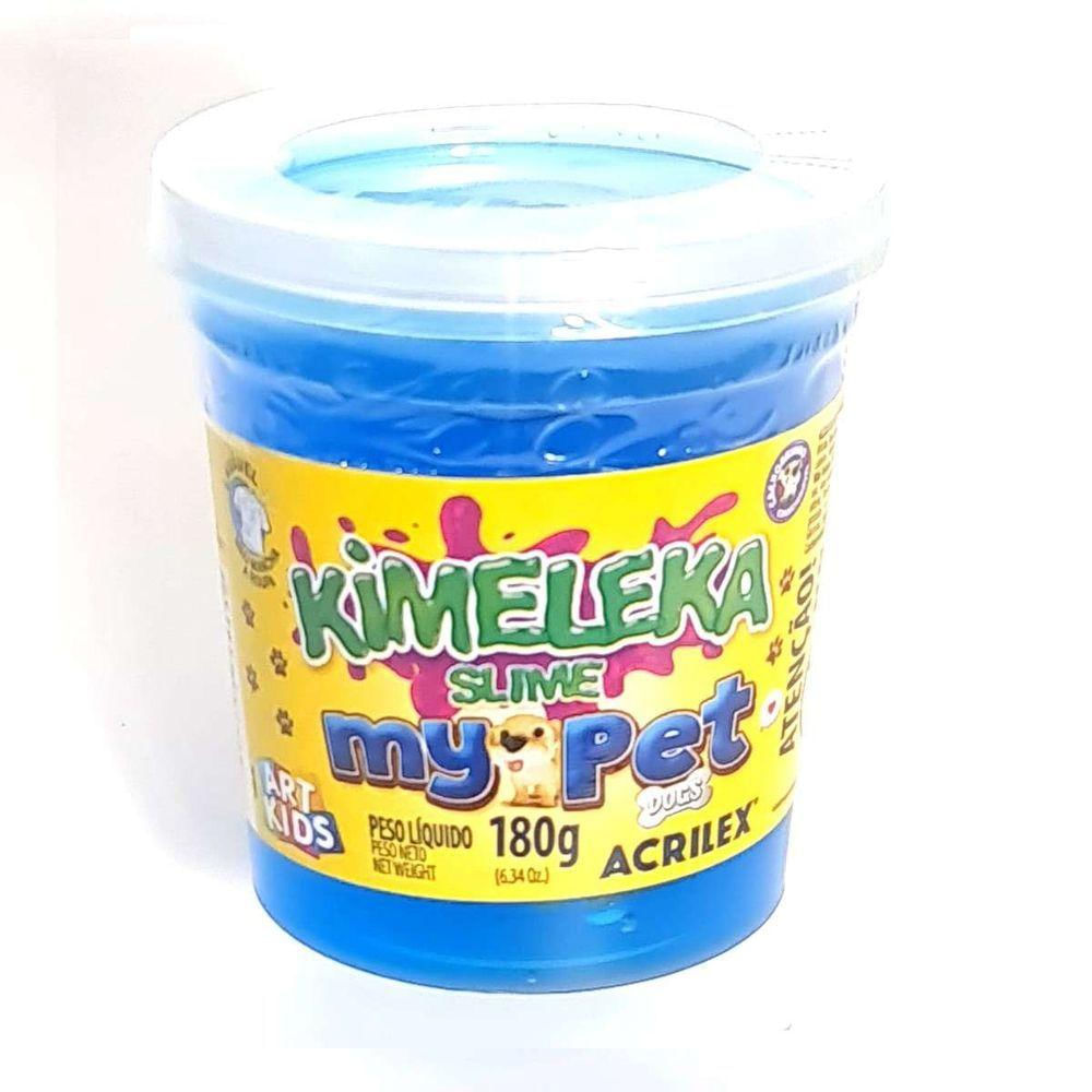 Slime Kimeleka My Pet Dogs Pote Unidade 180g Azul