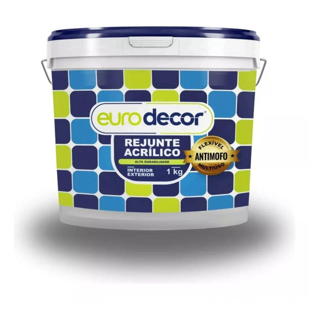 Rejunte Acrílico Palha Eurodecor 1kg Pronto P- Uso Premium.