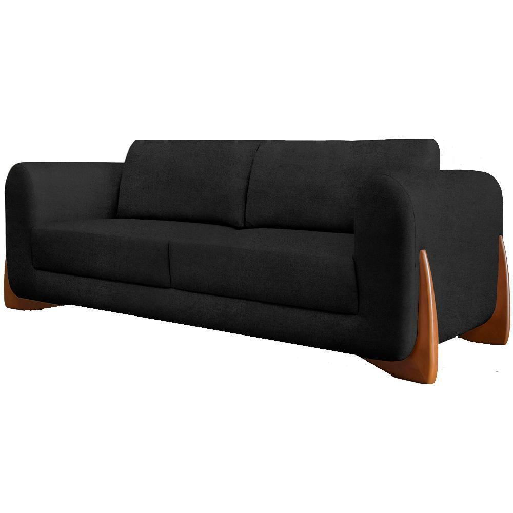 Sofa Jolie 3 Lugares 220cm Pes Boomerang Linho Boucle 3304 Ezz 3304