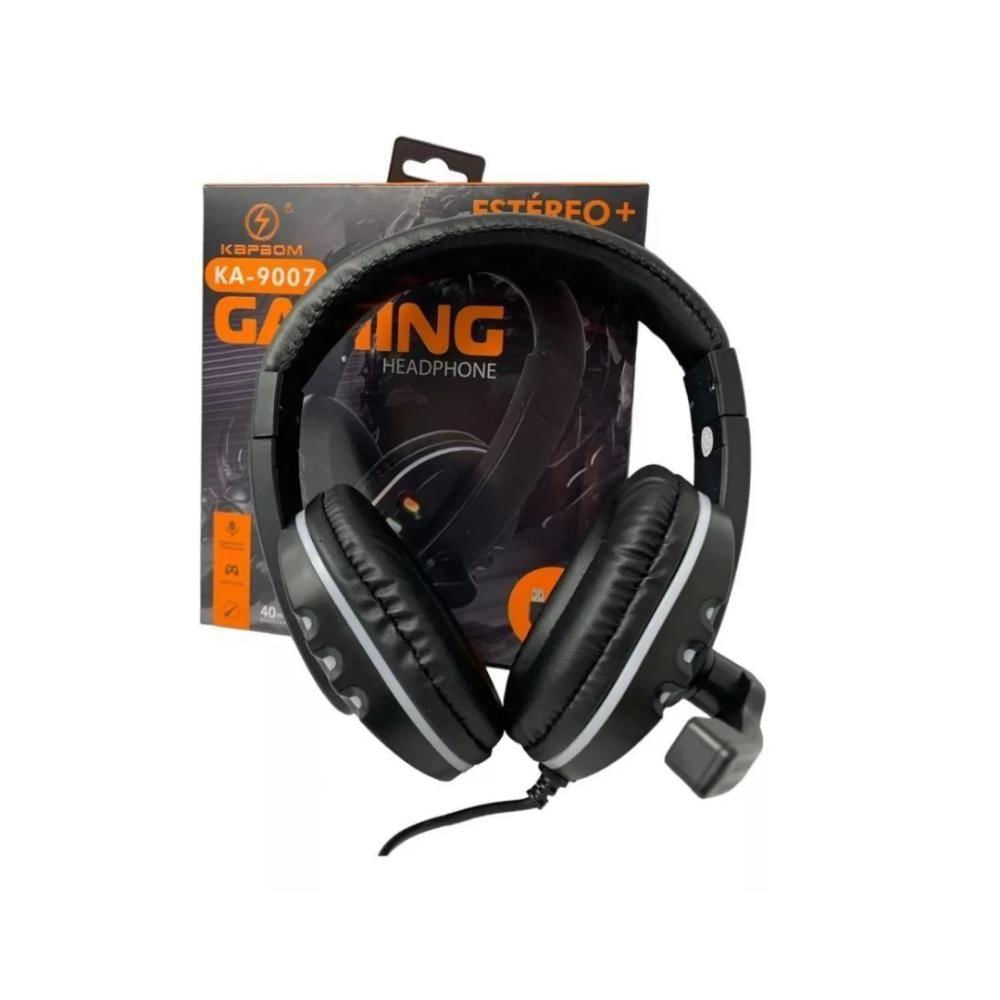 Fone Headphone Gamer Estéreo Para Pc Led Kapbom Ka-9007 Preto