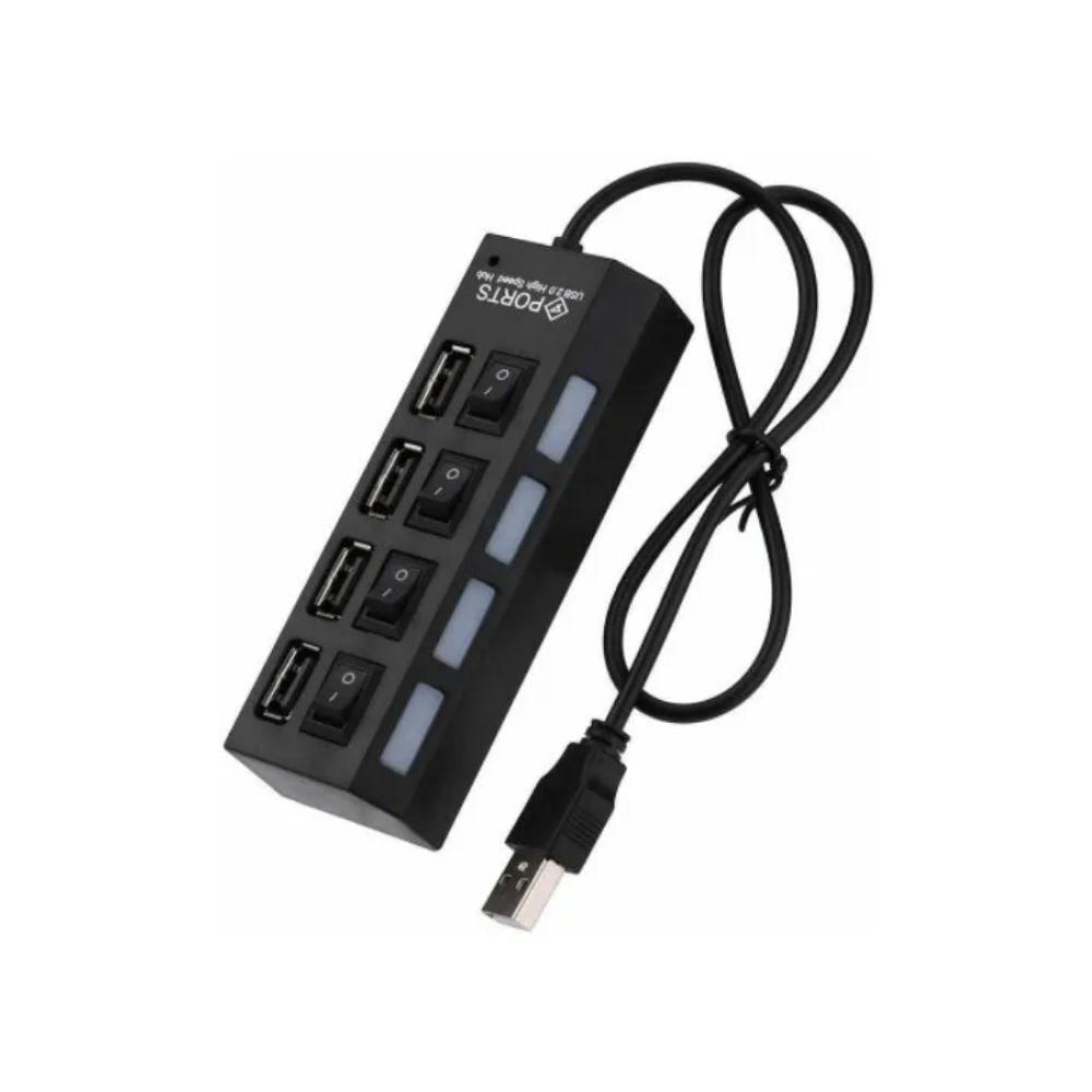 Hub Usb 4 Portas Switch On/off De Led - Tudo Em Caixa