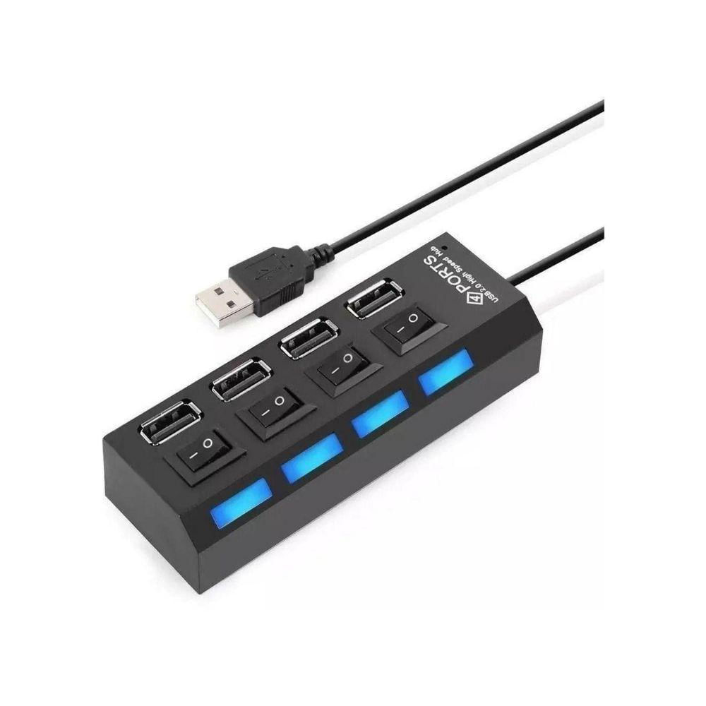 Hub Usb 4 Portas Switch On/off De Led - Tudo Em Caixa