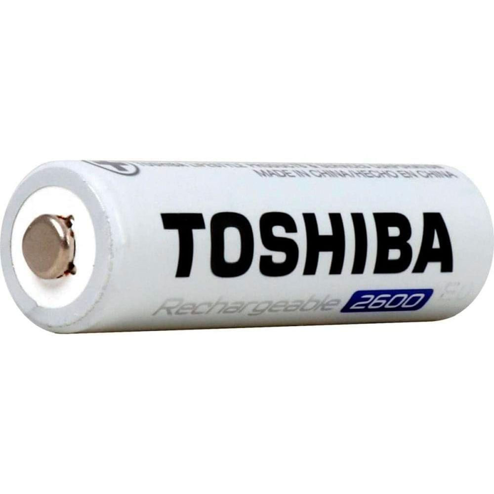 Pilha Recarregável Aa Toshiba 2600 Mah Blister C/ 2 Unidades