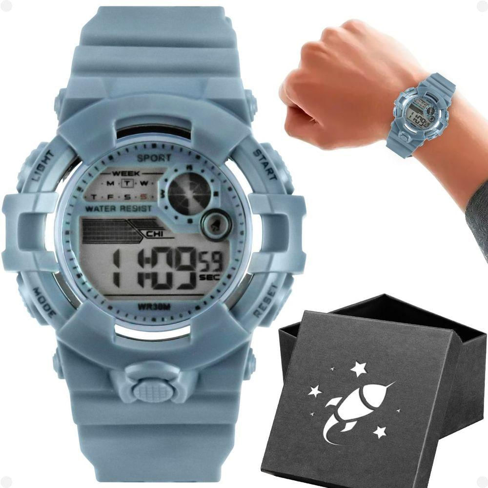 Relogio Infantil Digital Criança Silicone Menino + Caixa