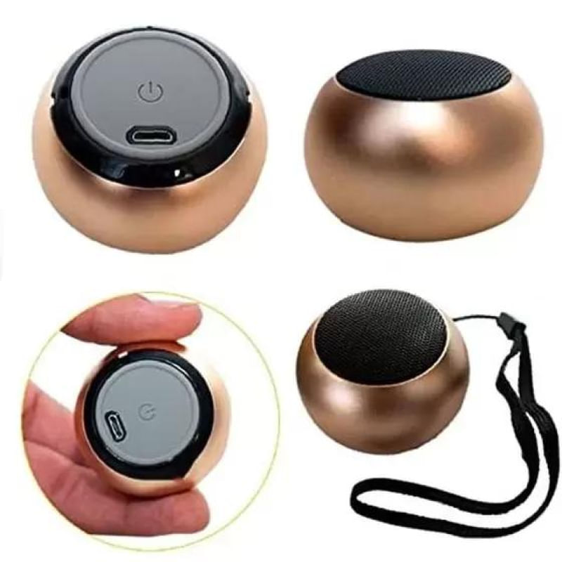Caixa Som bluetooth musica mini potente BOLINHA CORES
