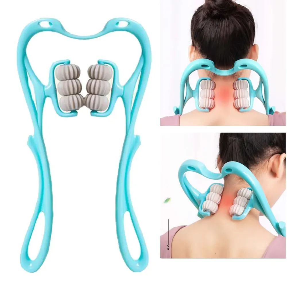 MASSAGEADOR DE PESCOÇO ULTRA RELAXANTE TERAPIA ALIVIA DOR PESCOÇO COLUNA CERVICAL