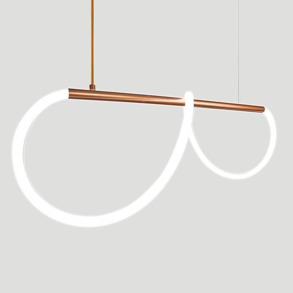 Lustre Design Moderno Rope 38w - Silicon Led 3000k - Bronze