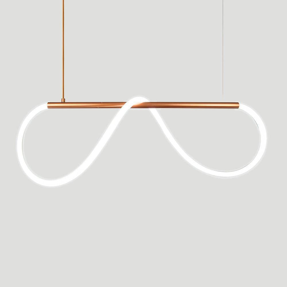 Lustre Design Moderno Rope 38w - Silicon Led 3000k - Bronze