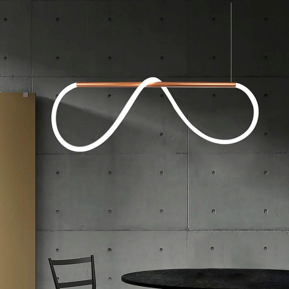 Lustre Design Moderno Rope 38w - Silicon Led 3000k - Bronze