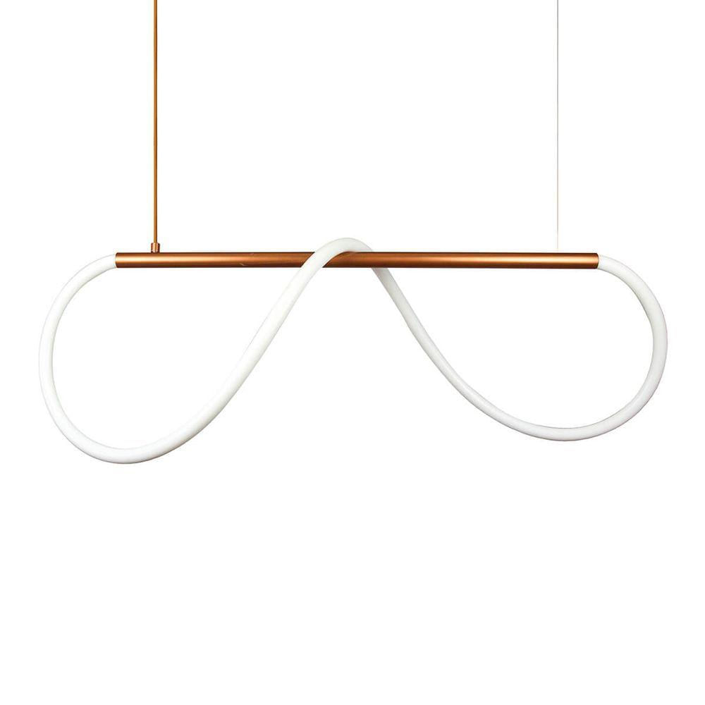 Lustre Design Moderno Rope 38w - Silicon Led 3000k - Bronze