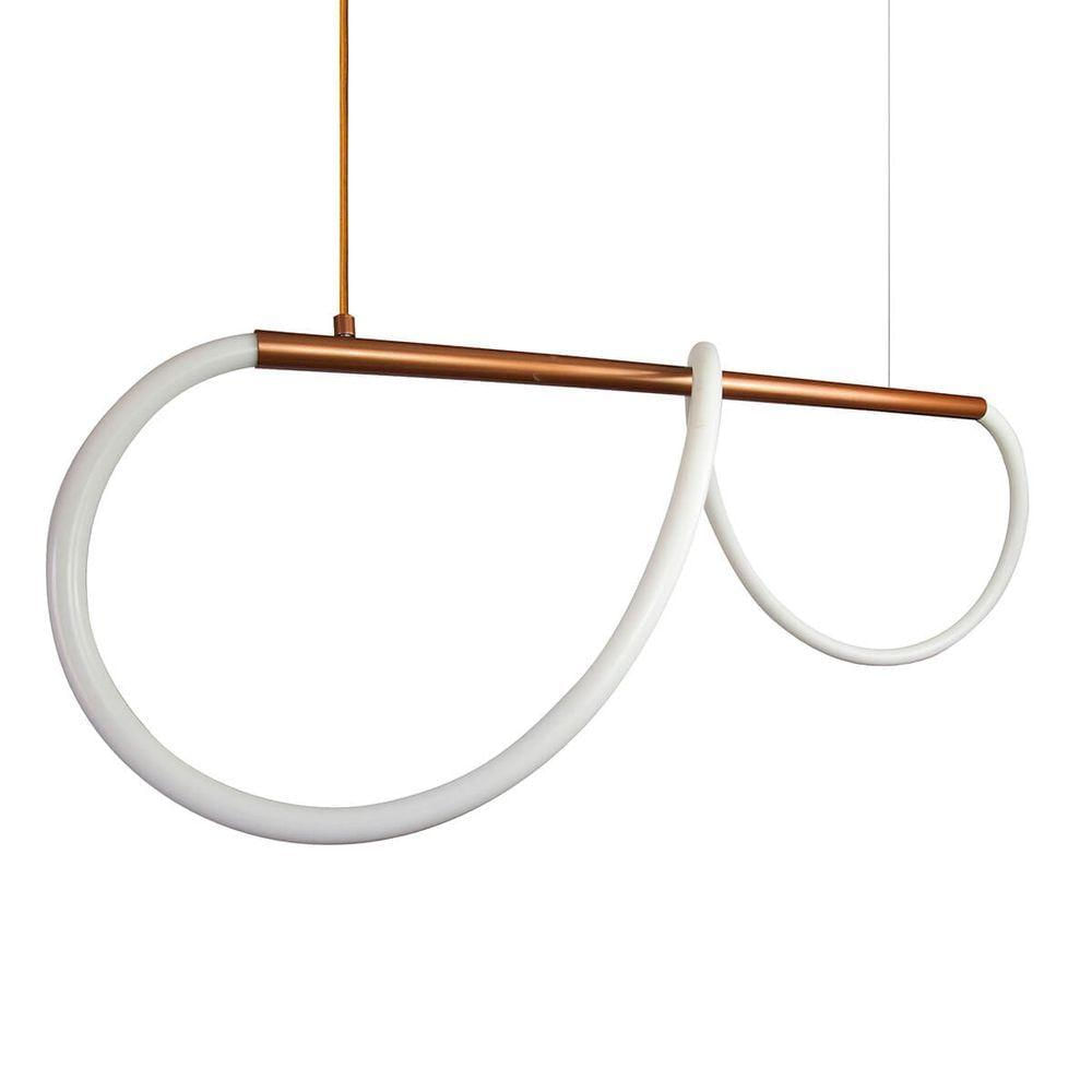 Lustre Design Moderno Rope 38w - Silicon Led 3000k - Bronze