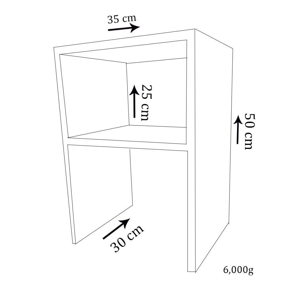 Mesa De Cabeceira Simples Preto Em Mdf