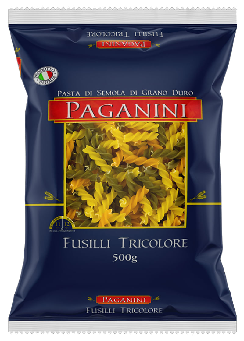 Macarrão Fusilli Tricolore Paganini 500g