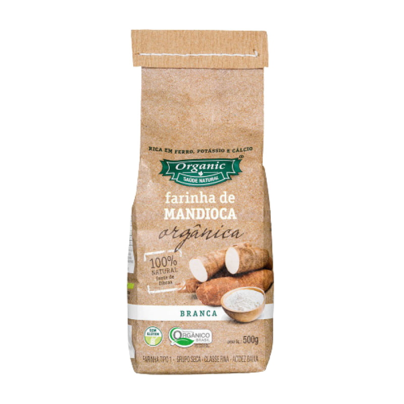 Farinha de Mandioca Branca Orgânica Organic 500g