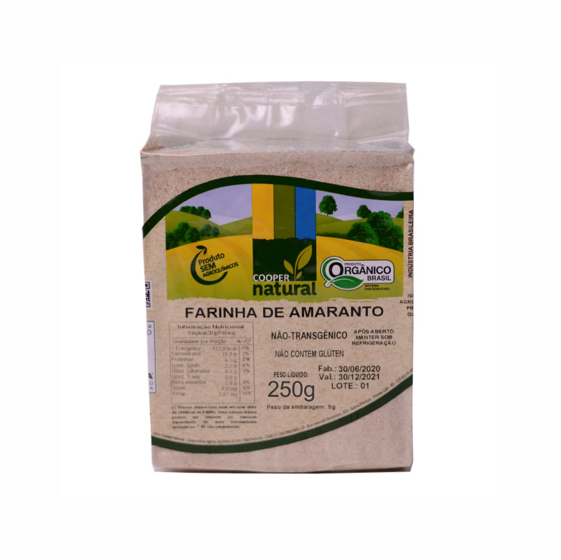 Farinha de Amaranto Orgânico Coopernatural 250g