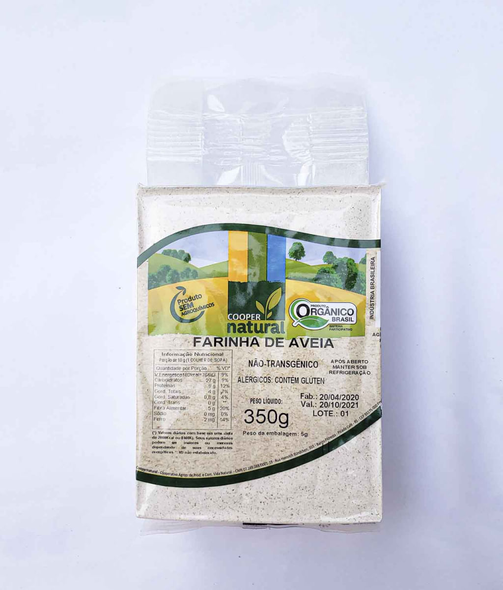 Farinha de Aveia Orgânico Coopernatural 350g