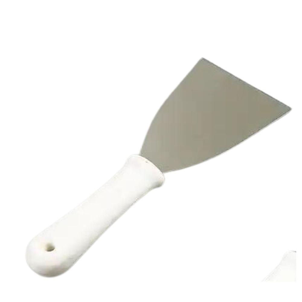 Kit Espátulas Reta Curva Inox Profissional Chapeiro Cozinha