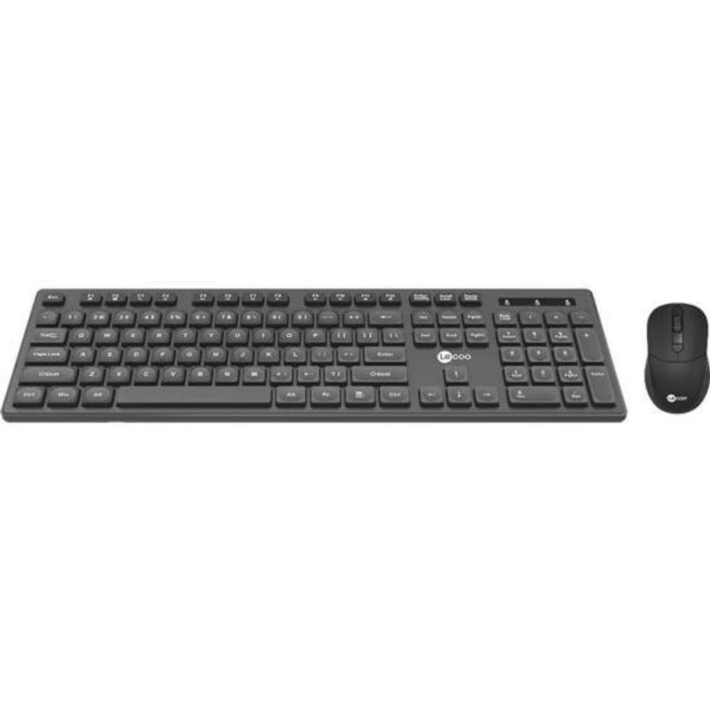 Kit Teclado E Mouse Lecoo Kw201 Sem Fio Preto [f002]