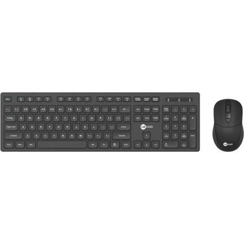 Kit Teclado E Mouse Lecoo Kw201 Sem Fio Preto [f002]