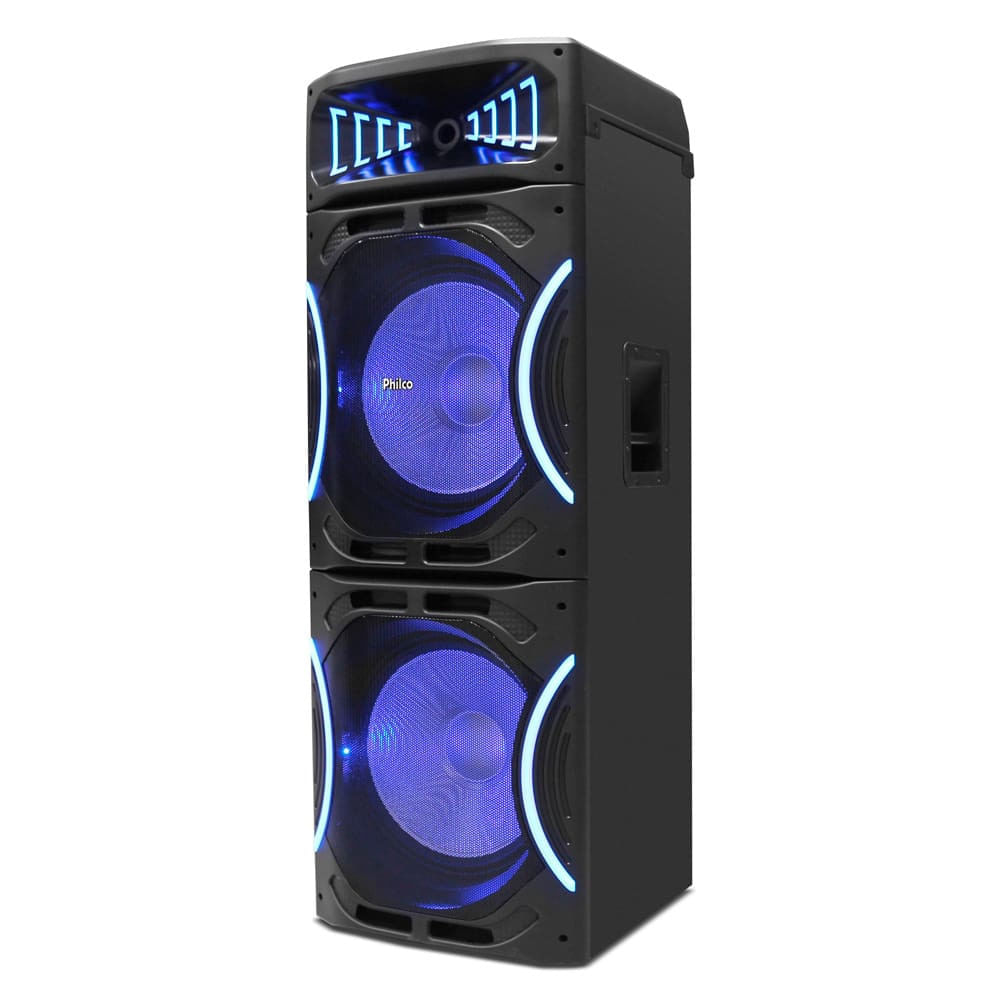 Torre de Som Amplificada Philco PCX3500 com Bluetooth, Rádio FM, Função Ex Bass e Flash Light - 3500W