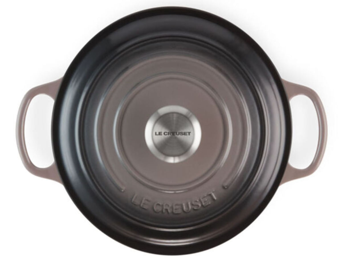 KIT LE CREUSET 4 PANELAS REDONDAS 20 22 24 E 26CM EM FERRO ESMALTADO CINZA FLINT