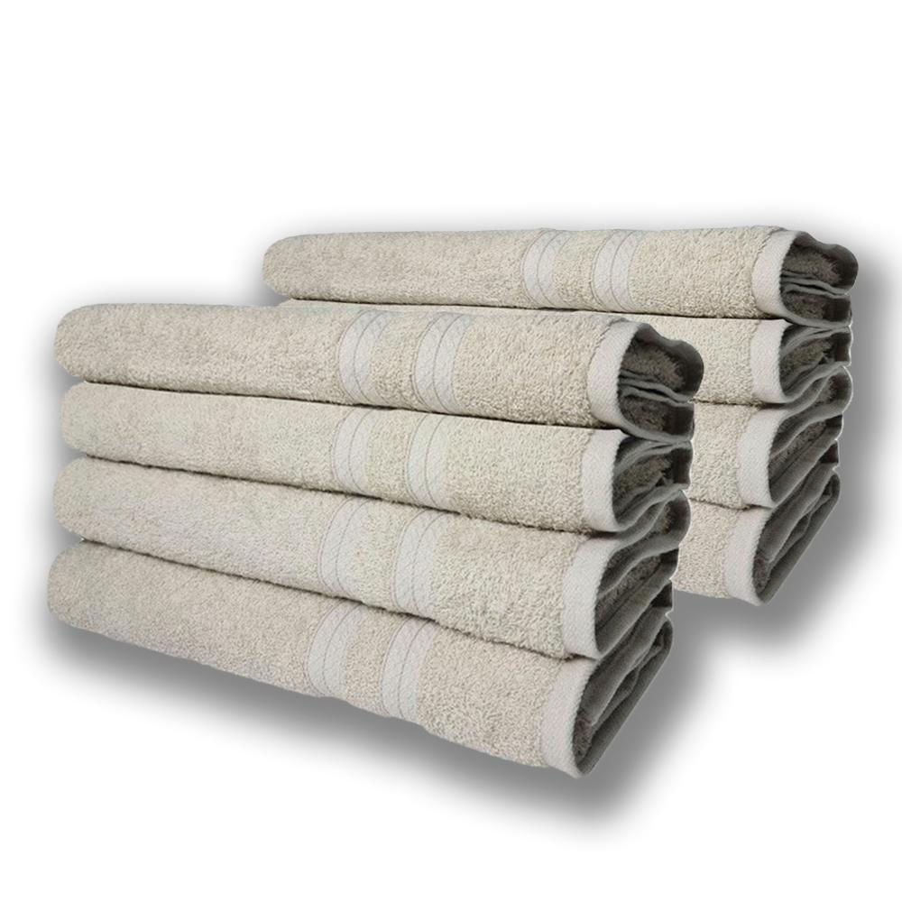 Kit 8 Toalhas De Banho Itália Soft 100% Algodão 430g m 80x150cm Bege