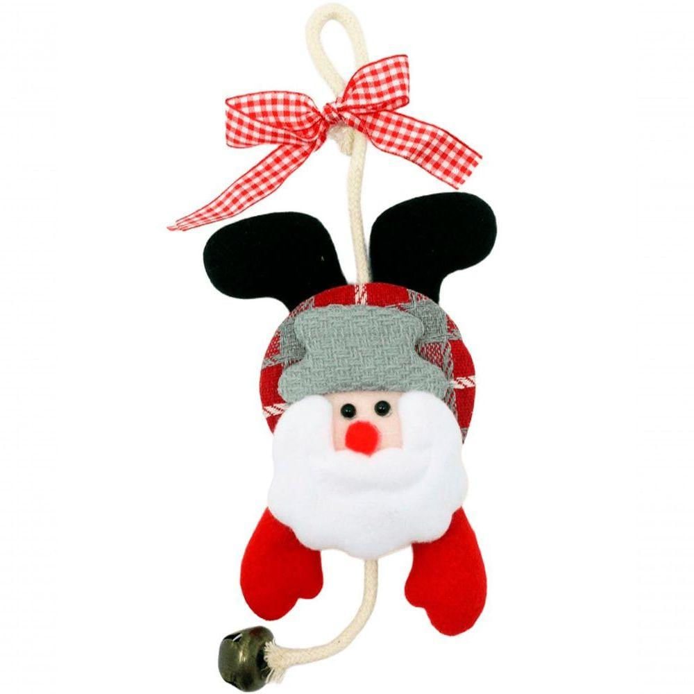 Kit 12 Pendente Natalino Boneco De Neve Papai Noel Rena 18cm