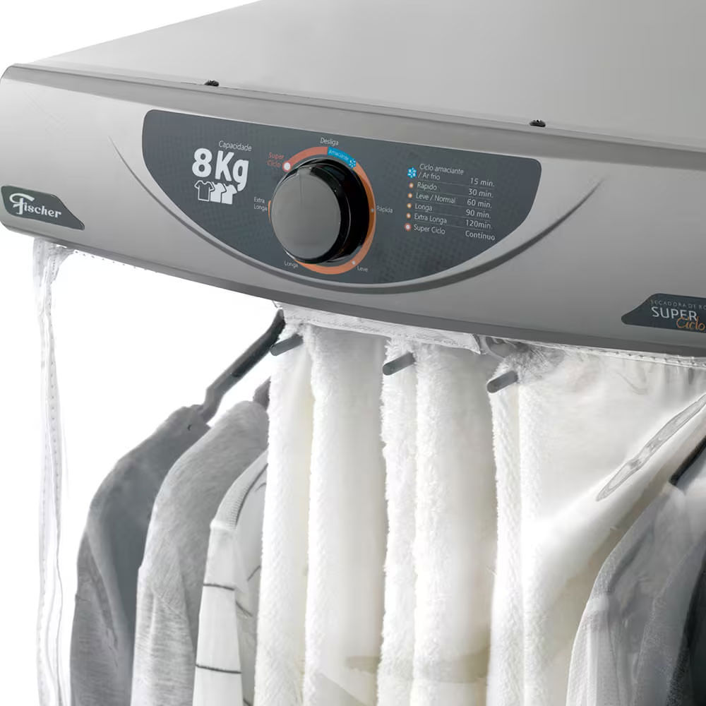 Secadora de Parede Fischer 8 kg Super Ciclo com Timer Contínuo Prata / 220V