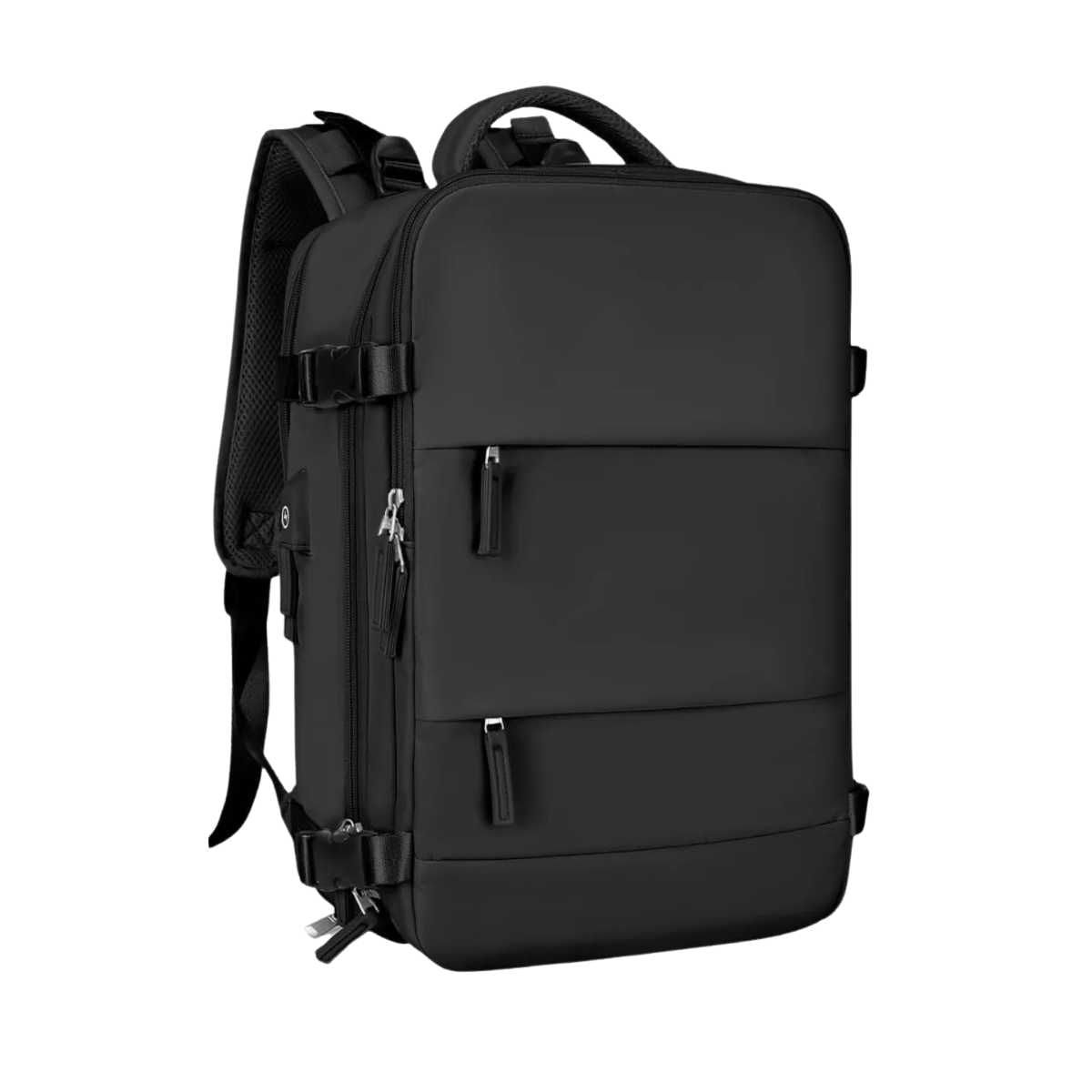 Mochila Mala Bolsa Expansiva Notebook USB para Viagem Escola Academia Trabalho Esporte Único / Cinza