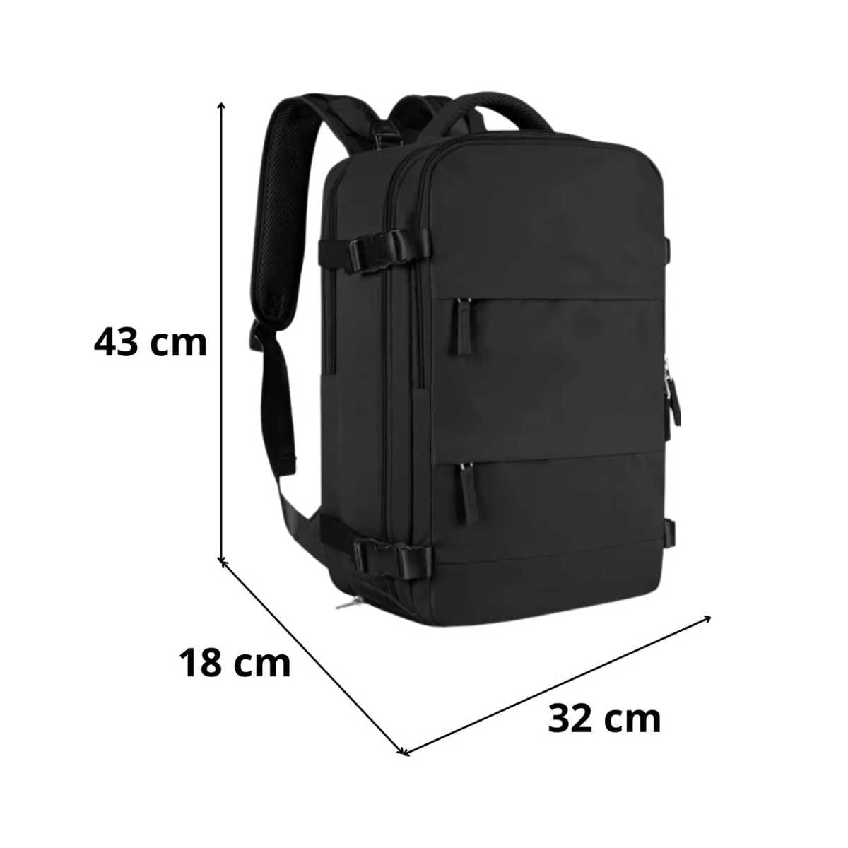 Mochila Mala Bolsa Expansiva Notebook USB para Viagem Escola Academia Trabalho Esporte Único / Cinza