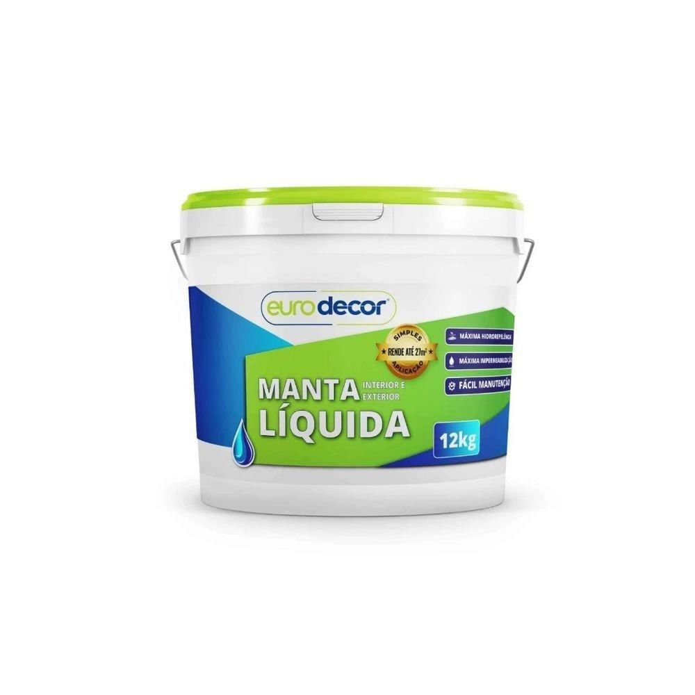 Manta Líquida - Branco 12kg Contra Infiltração Trincas Fissuras