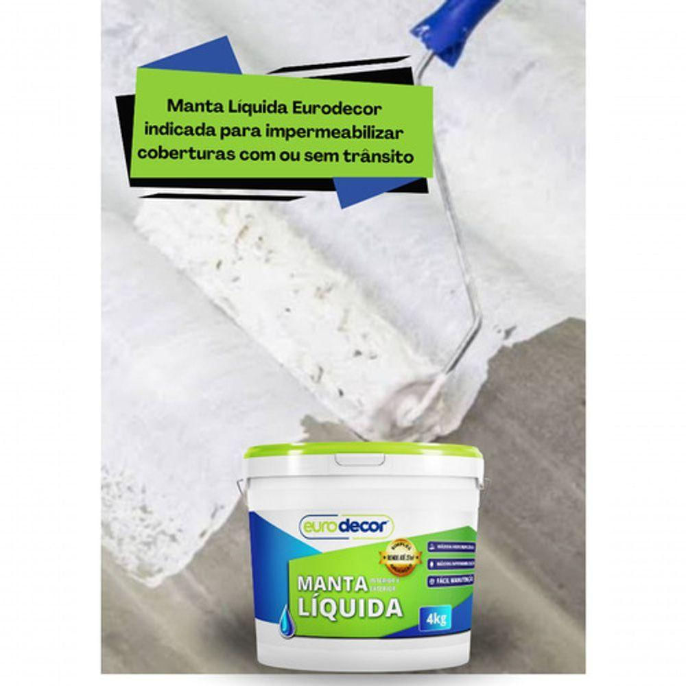 Manta Líquida - Branco 12kg Contra Infiltração Trincas Fissuras