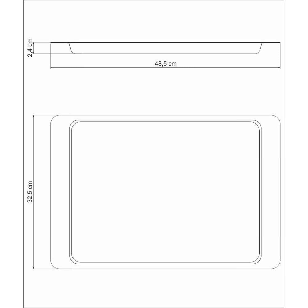 Bandeja Tramontina Piani Retangular Em Aço Inox Alto Brilho 48x32 Cm Tramontina