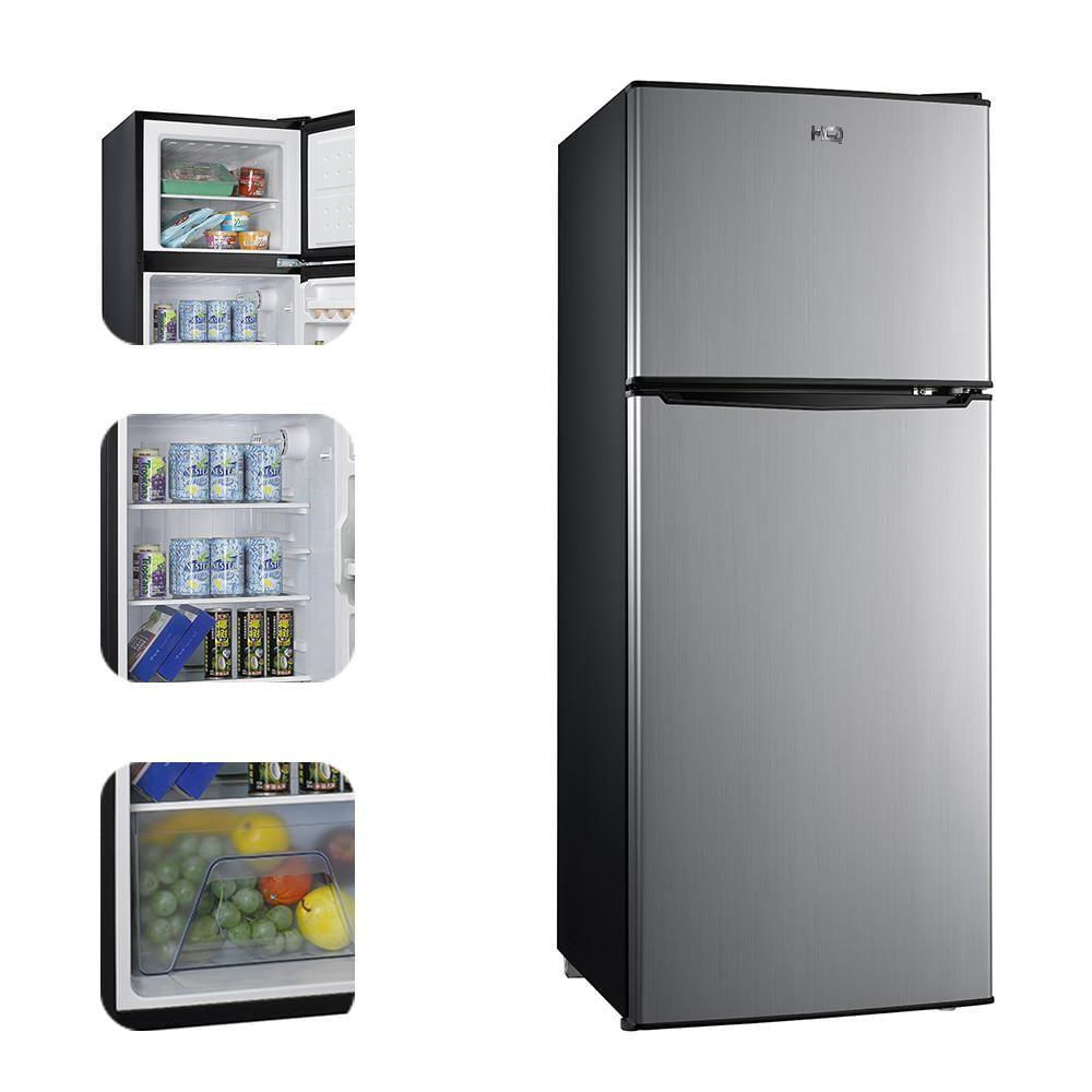 Geladeira Refrigerador Compacto HQ Defrost 140 Litros Preto/Inox HQ-140RDF - 220V