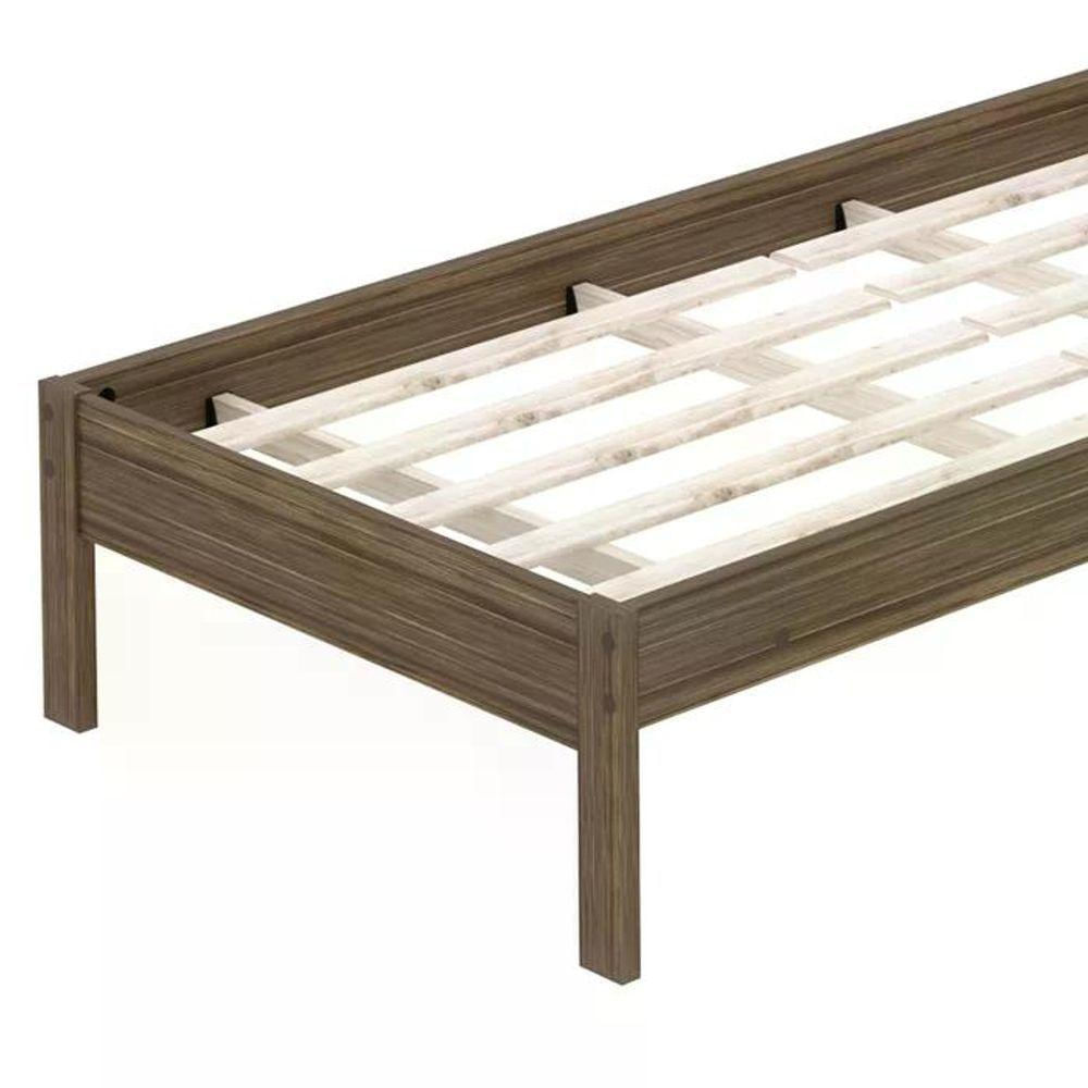 Cama Solteiro Com Auxiliar Cm8004 Cm8008 Qt7 Nogal Branco Tecno Mobili Nogal Branco