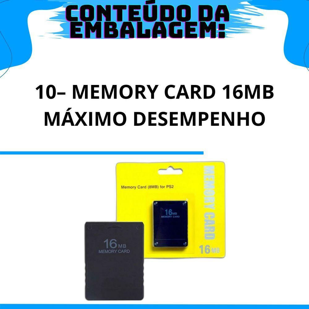 Kit 10 Memory Card 16mb Máximo Desempenho Preto