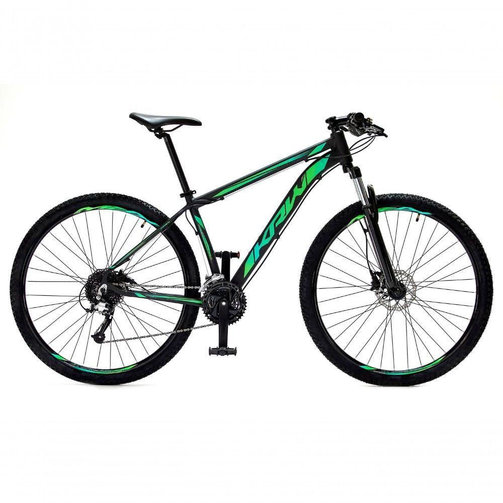 Bicicleta Aro29 Krw Alumínio Shimano 24v Freio Hidráulico S5 15.5 Preto-Verde