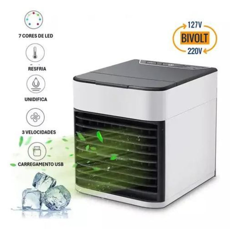 Umidificador Ar Refrigerador Portátil Agua Gelada