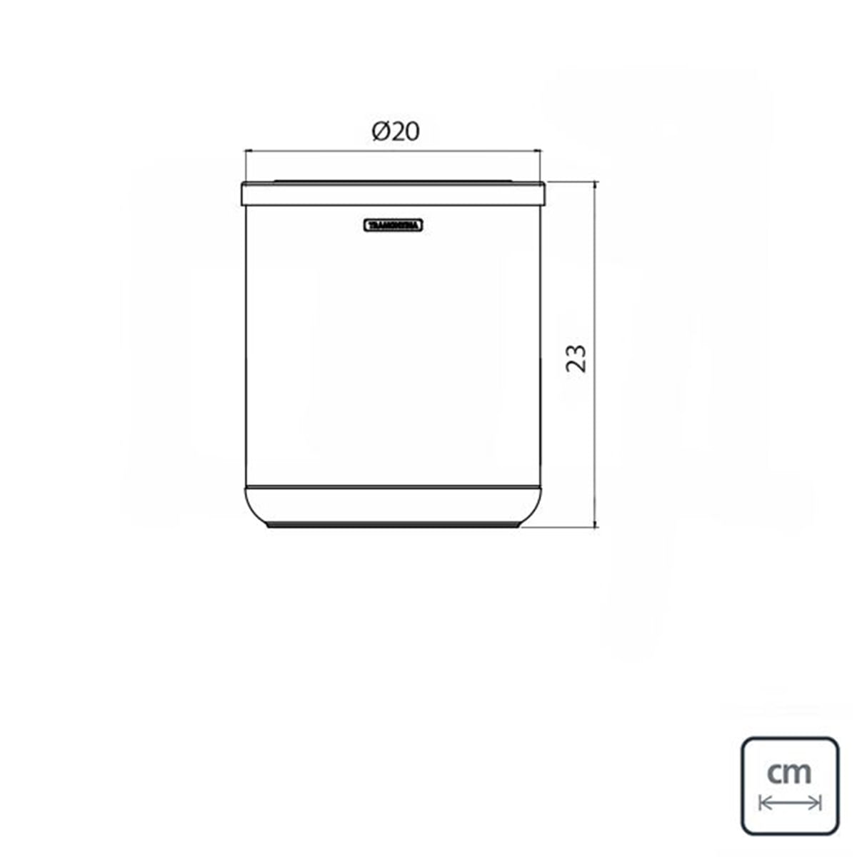 Lixeira Basculante Bari Aço Inox Scotch Brite 7 Litros - Tramontina 94540/020