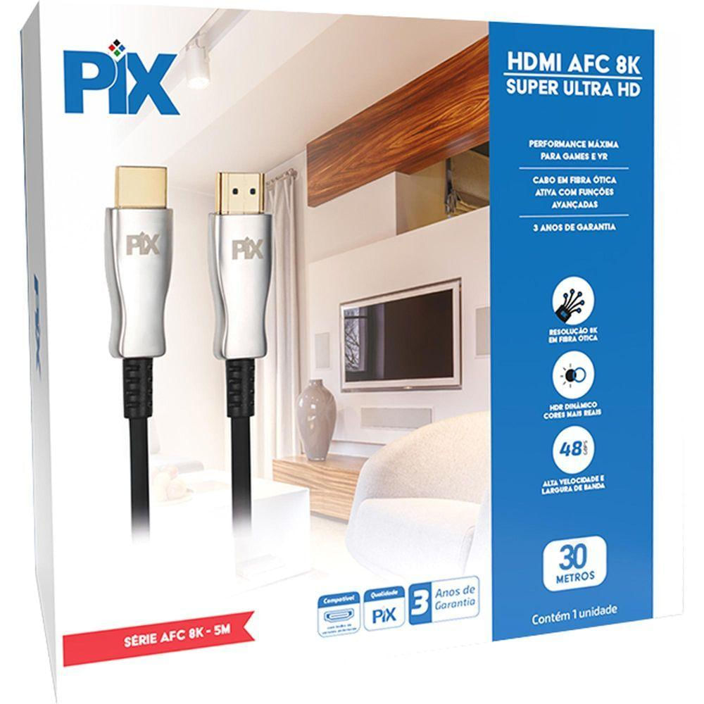 Cabo Hdmi 2.1 8k 30m Fibra ótica Pix