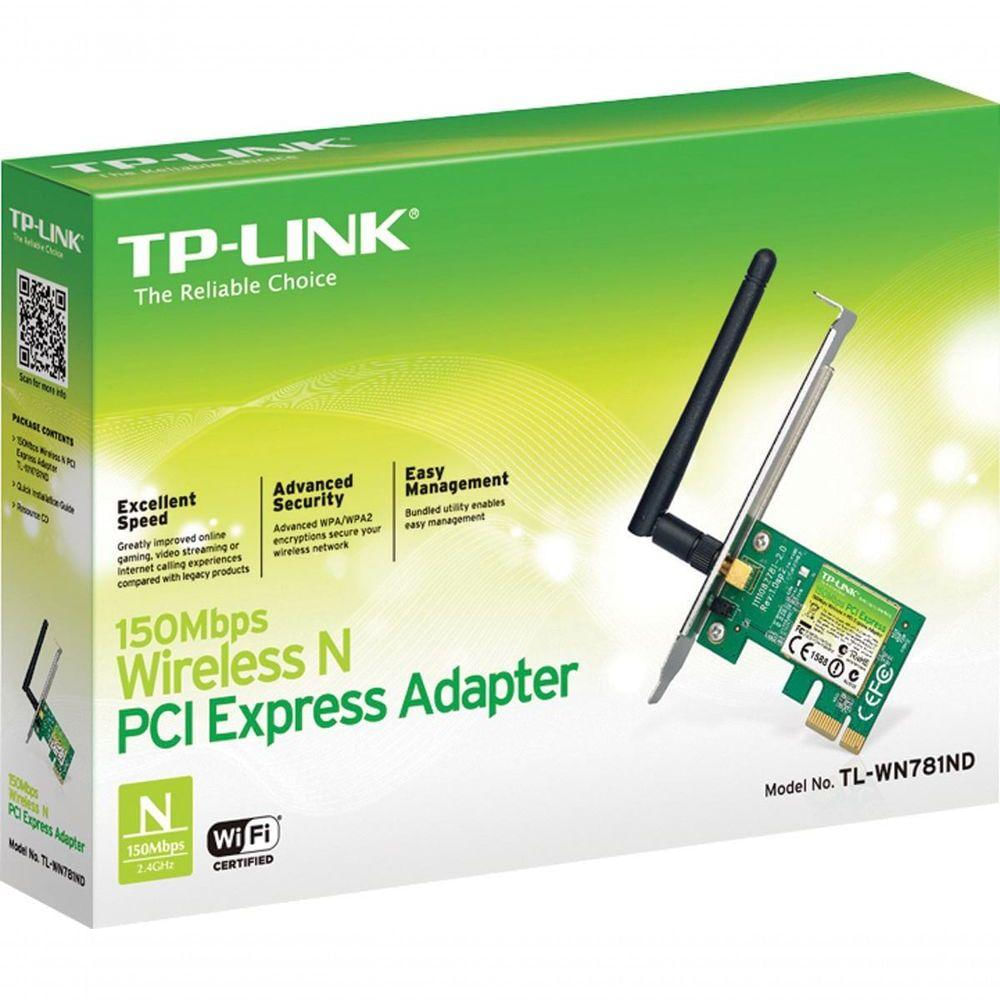 Placa De Rede Wireless Pci-Express 150Mbps C/ Low Profile Tl