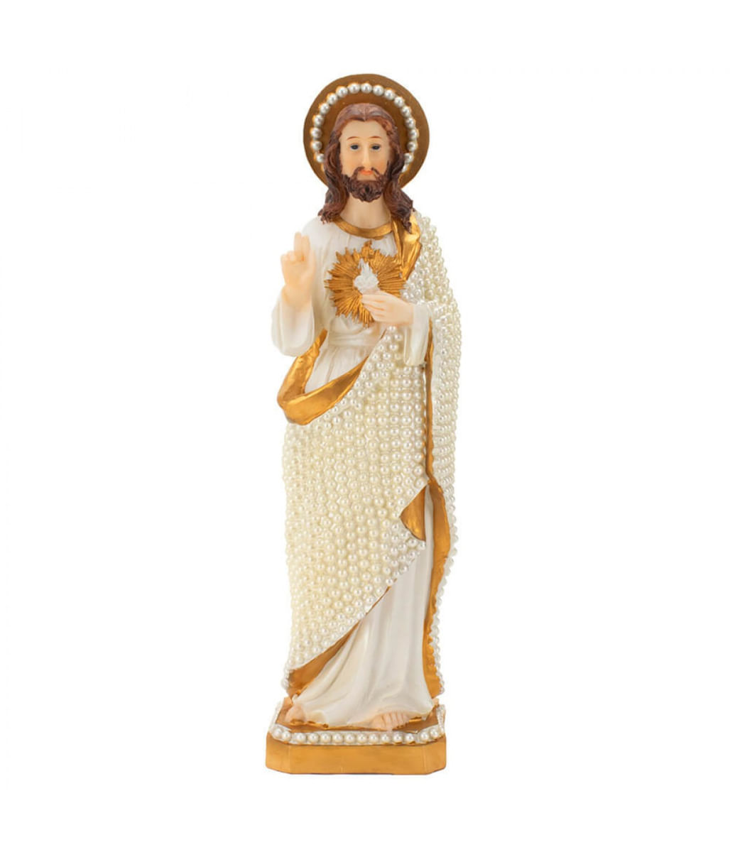 Sagrado Coração De Jesus 30cm - Enfeite Resina - Tudo em Caixa