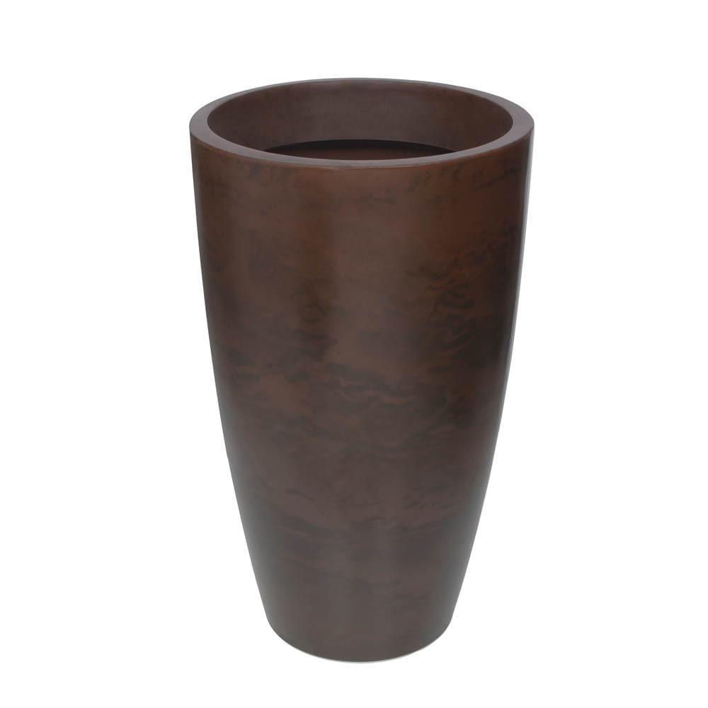 Vaso Verona Redondo Alto Brilho 64x110cm Antique Rusty